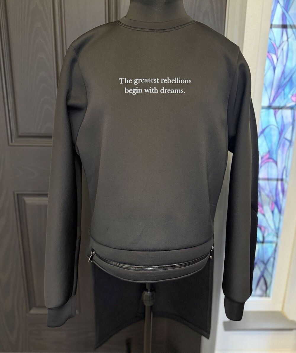Ultra Rare Revery New York Black Scuba Style Tailcoat Streetwear Size M